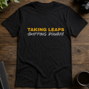 Camiseta Levando Saltos Ignorando Dúvidas Script Motivacion