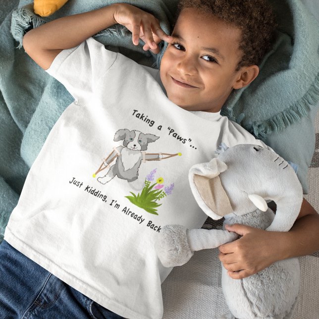 Camiseta Levando um Collie "Paws" de Muletas (Criador carregado)