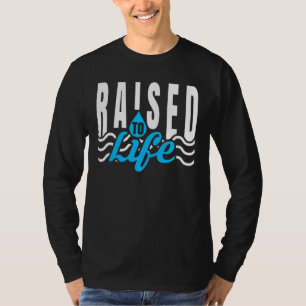 Camiseta Levantada À Vida Para Batismo Cristão Da Água