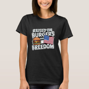 Camiseta Levantada em Burgers e Liberdade