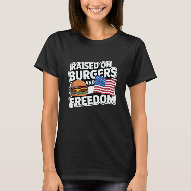 Camiseta Levantada em Burgers e Liberdade (Frente)