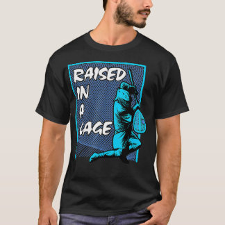 Camiseta Levantada Em Uma Gaiola Lacrosse Lax Goalie