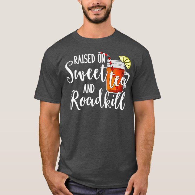 Camiseta Levantado em Tea Roadkill Caça a Comida (Frente)