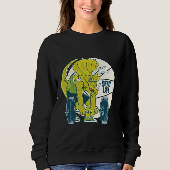 Camiseta Levantamento de Dinossauro - Levantamento de Peso  (Frente)