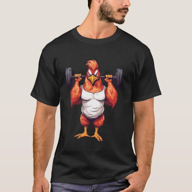 Camiseta Levantamento de frango Powerlifting Academia Trein (Frente)
