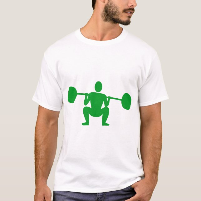 Camiseta Levantamento De Peso 01 - Verde Grass (Frente)