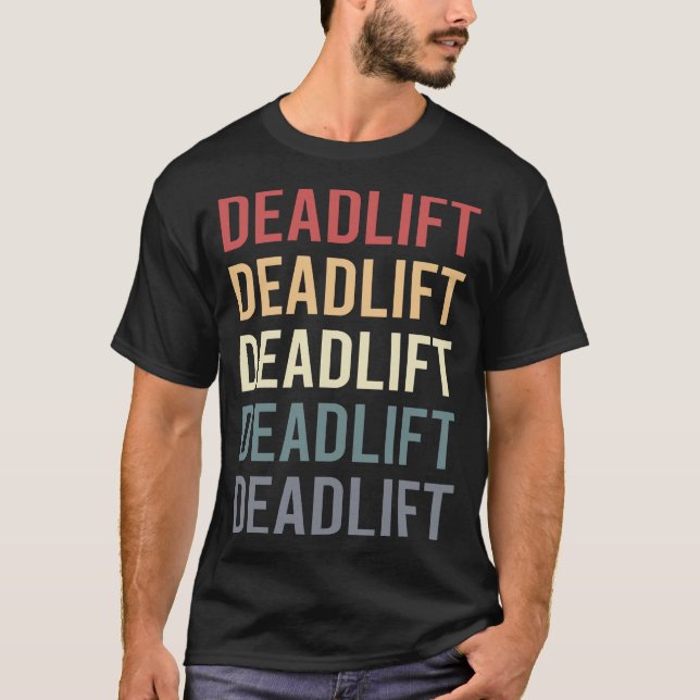 Camiseta Levantamento de Peso com Texto Retrô (Frente)