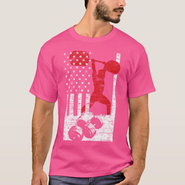 Camiseta Levantamento de Peso da Olimpiadas Americana (Frente)