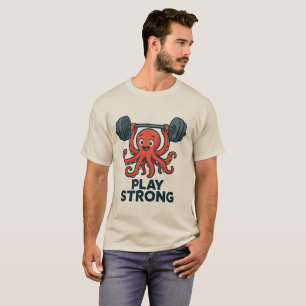 Camiseta Levantamento de Peso de Octopus - Jogar Forte Gym