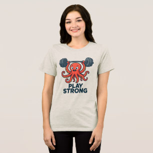 Camiseta Levantamento de Peso de Octopus - Jogar Forte Gym