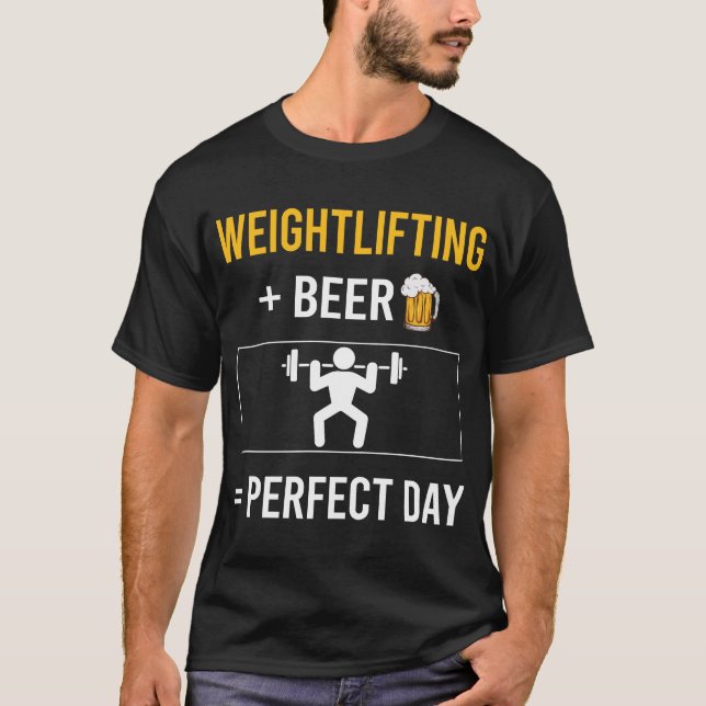 Camiseta Levantamento de Peso do Dia da Cerveja (Frente)