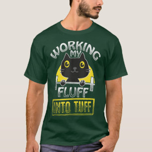 Camiseta Levantamento de peso Gato Humor Engraçado Tuff Gat