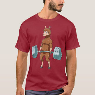 Camiseta Levantamento de peso Llama Deadelevando Llama Gym
