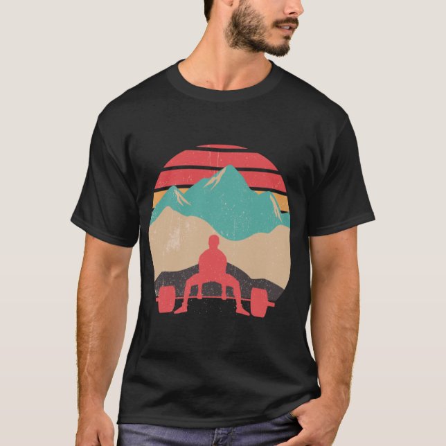 Camiseta Levantamento de peso morto Sunset Powerlifting eng (Frente)