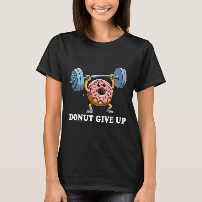Camiseta Levantamento de peso - Rosquinha de ginástica engr (Frente)