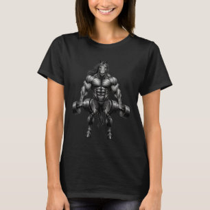 Camiseta Levantamento de Potência de Cavalo Treino de Acade