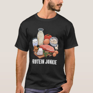 Camiseta Levantamento Do Peso Da Proteína Junkie