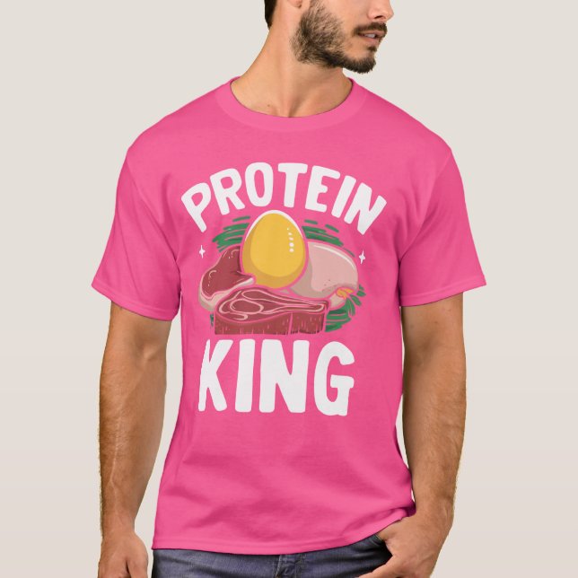 Camiseta Levantamento Do Peso Da Proteína King (Frente)