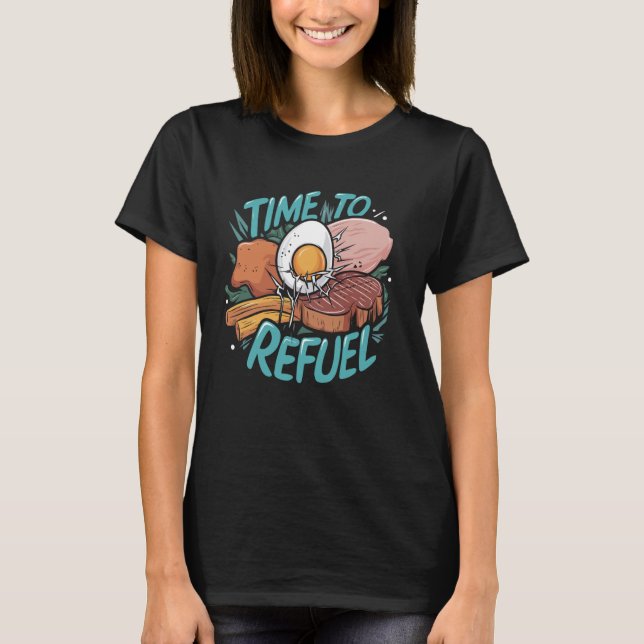 Camiseta Levantamento do peso do reabastecimento (Frente)