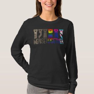 Camiseta Levantamo-Nos Juntos Com Gato De Orgulho gay Gato 