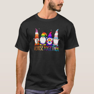 Camiseta Levantamo-Nos Juntos Gnomos Lgbt Q Justiça Social 