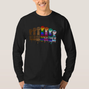 Camiseta Levantamos Juntos O Orgulho Lgbt-Q Da Justiça Soci