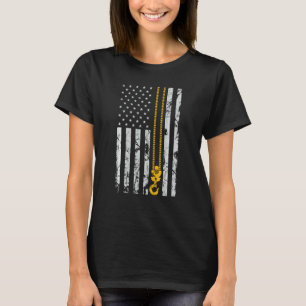 Camiseta Levantando Gancho Thin American Flag Operador