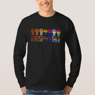 Camiseta Levantando o BLM de ponta que levantamos juntos Or