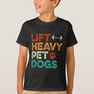 Camiseta Levantar Cães Pesados De Pet Cães De Gym Workout P