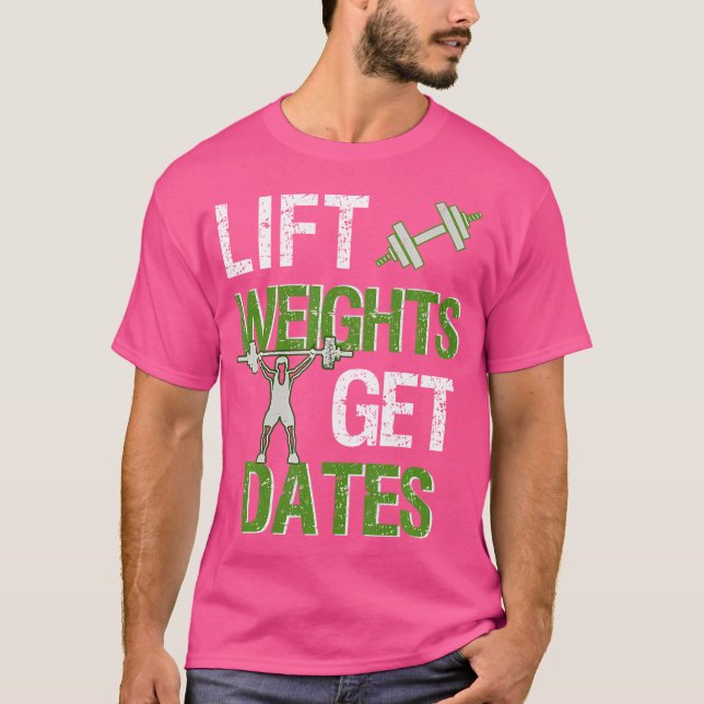 Camiseta Levantar Pesos Obter Datas Mens Arrecadação de Pes (Frente)