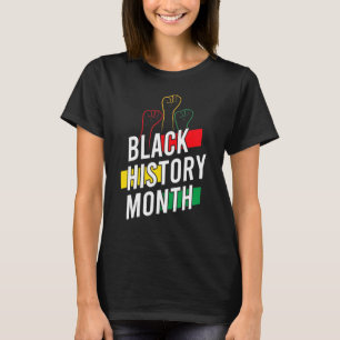 Camiseta Levante a História do Mês Negro Orgulhoso Africano