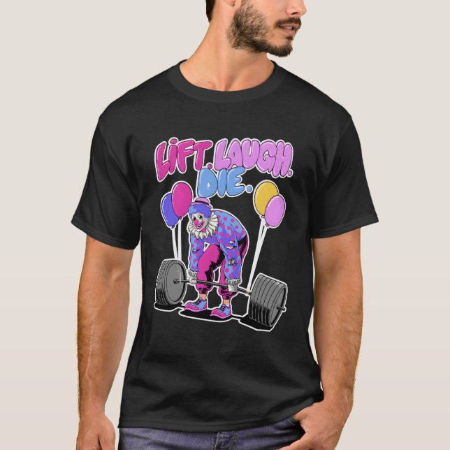 Camiseta Levante a risada Die Levantando o palheta (Frente)