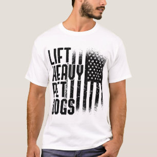 Camiseta Levante Cães Pesados De Pet Gym Proprietário De Cã