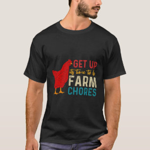 Camiseta Levante É Hora De Fazer Tarefas De Fazenda
