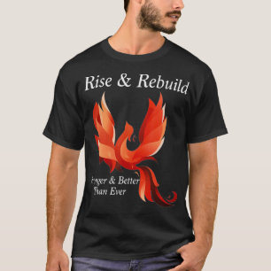 Camiseta Levante e reconstrua o pássaro de pássaro Phoenix