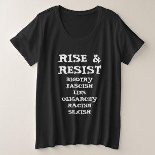 Camiseta Levante e resista Anti Donald Trump