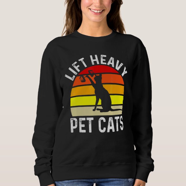 Camiseta Levante Gatos Pesados De Animais De Companhia Form (Frente)