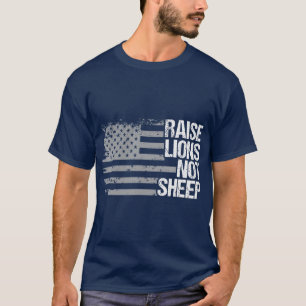 Camiseta Levante Leões Não Ovinos E Americanos Patriot Lion