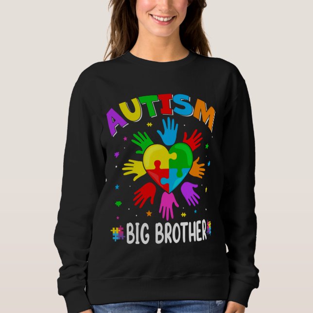Camiseta Levante O Autismo De Mão Consciencioso Grande Matr (Frente)