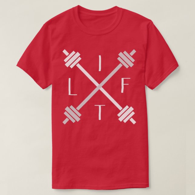Camiseta Levante o elevador motivador de peso (Frente do Design)