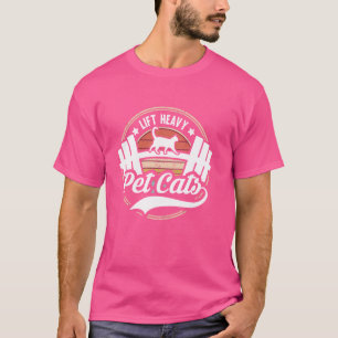 Camiseta Levante Os Gatos Pesados De Animais De Companhia E