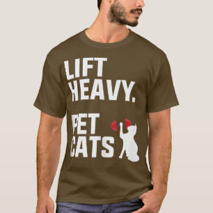 Camiseta Levante Os Gatos Pesados De Animais De Companhia P