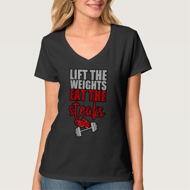Camiseta Levante Os Pesos Comendo Os Pás (Frente)