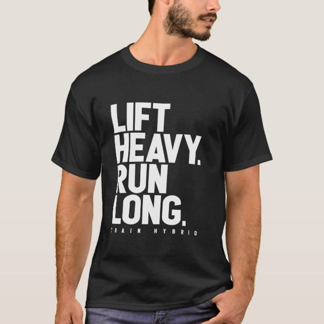 Camiseta Levante Pesado Corra Longo Treinamento de Atleta H (Frente)