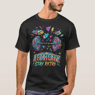 Camiseta Levante Pesado Fique Retro Fitness Haltere Memphis