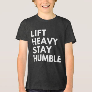 CAMISETA LEVANTE PESADO PERMANEÇA HUMILDE