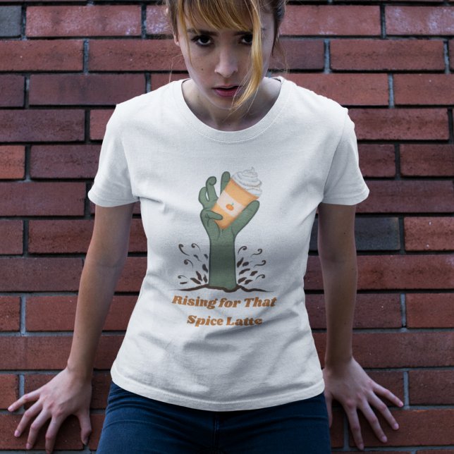 Camiseta Levante por aquele Latte de Especiarias (Unearth Spooky Flavor with Our 'Rising for That Spice Latte' Autumn Tee!)