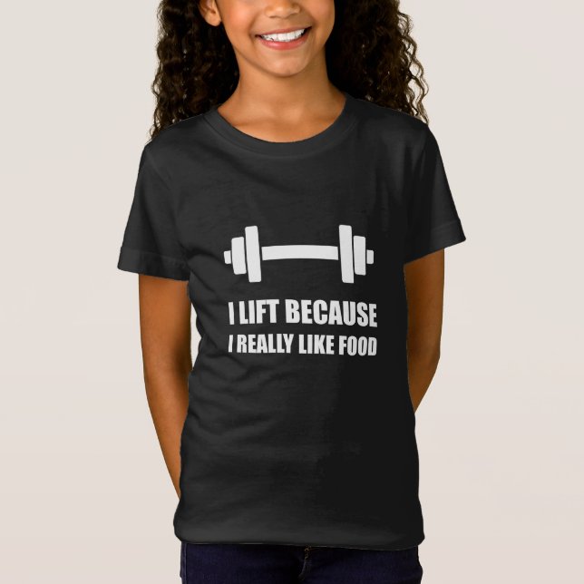 Camiseta Levante porque como citações engraçadas da comida (Frente)