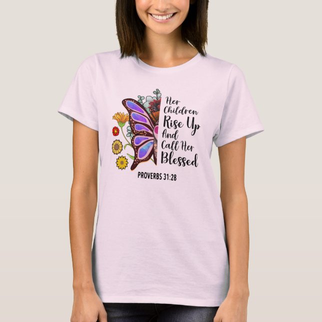 Camiseta Levante-se, abençoada Camisa-T (Frente)