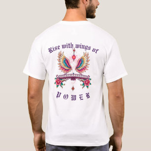 Camiseta "Levante-se com asas de poder."